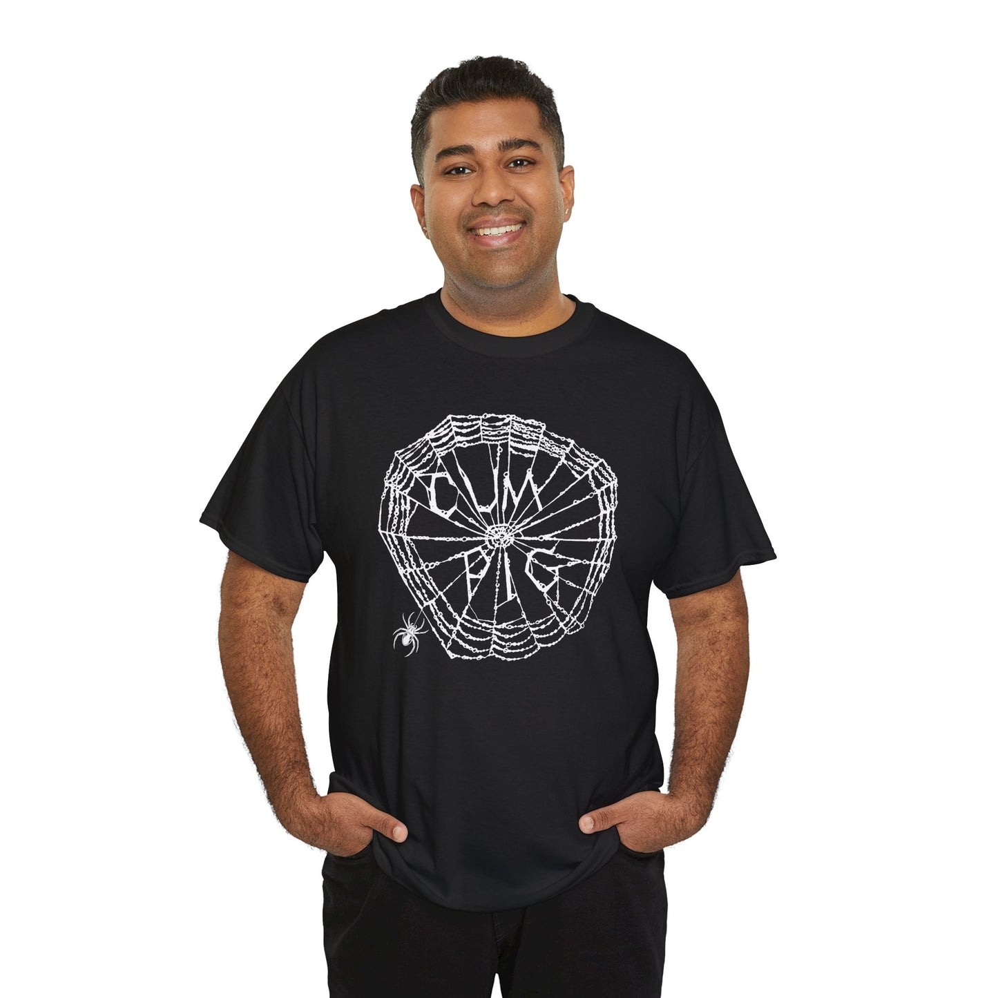 Cum Pig Parody Spiderweb Tee