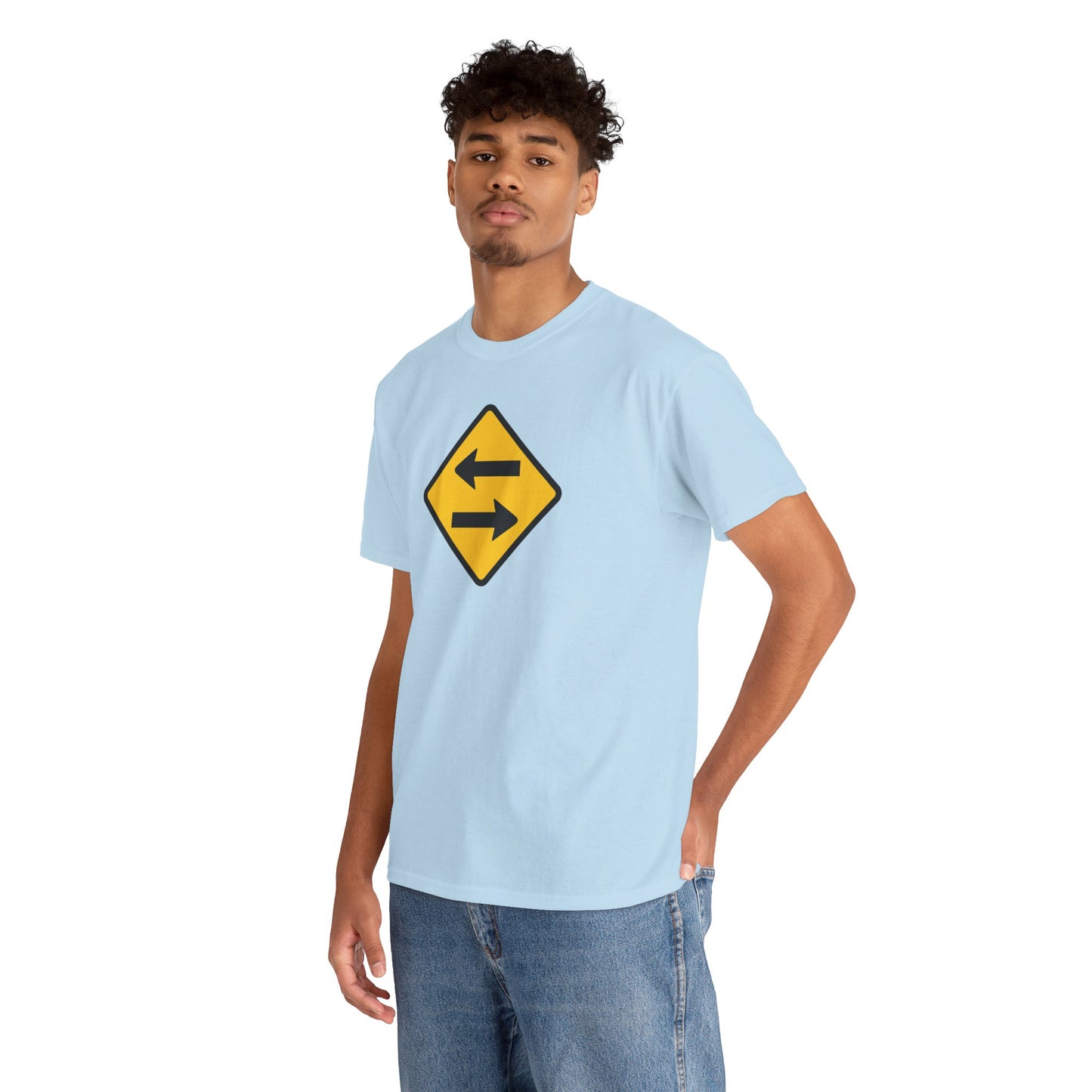 Side Two-Way Traffic Sign Tee