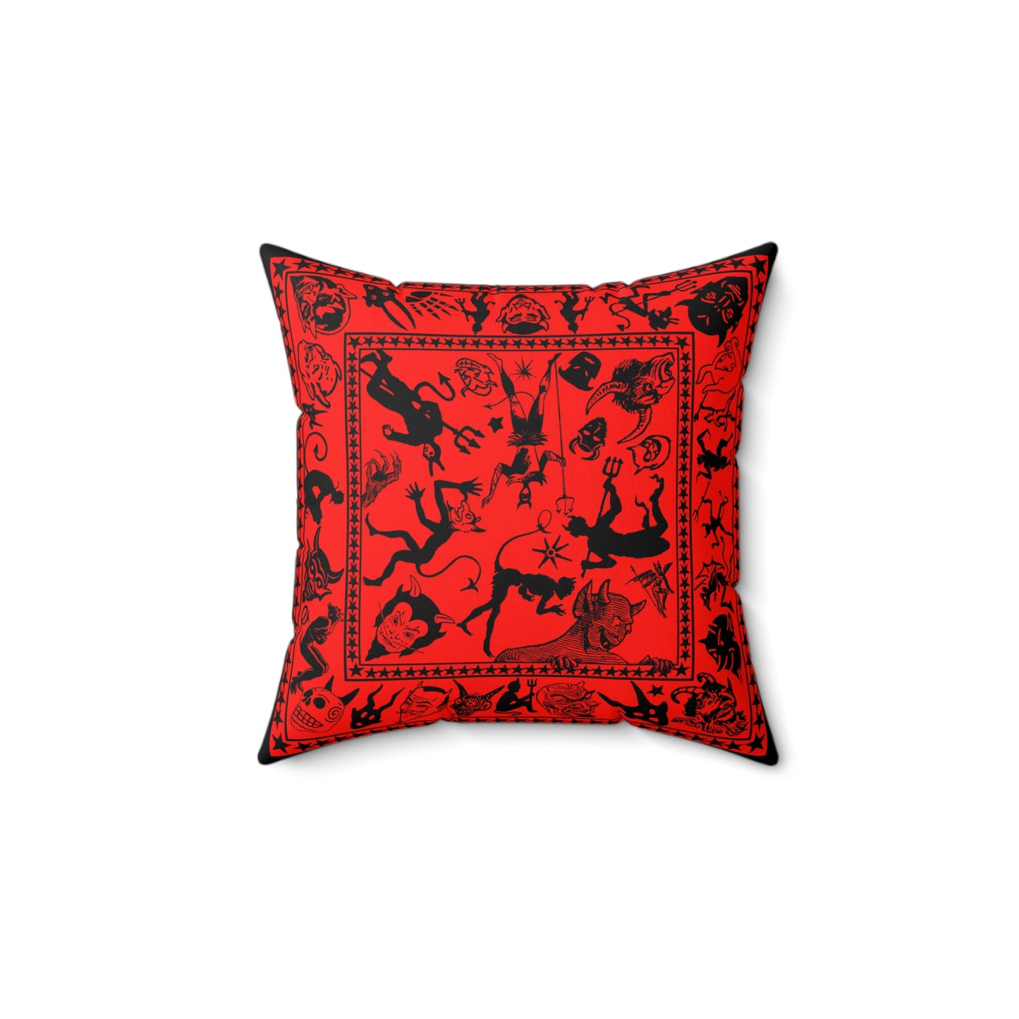 Vintage Devil Clip Art - Pillow