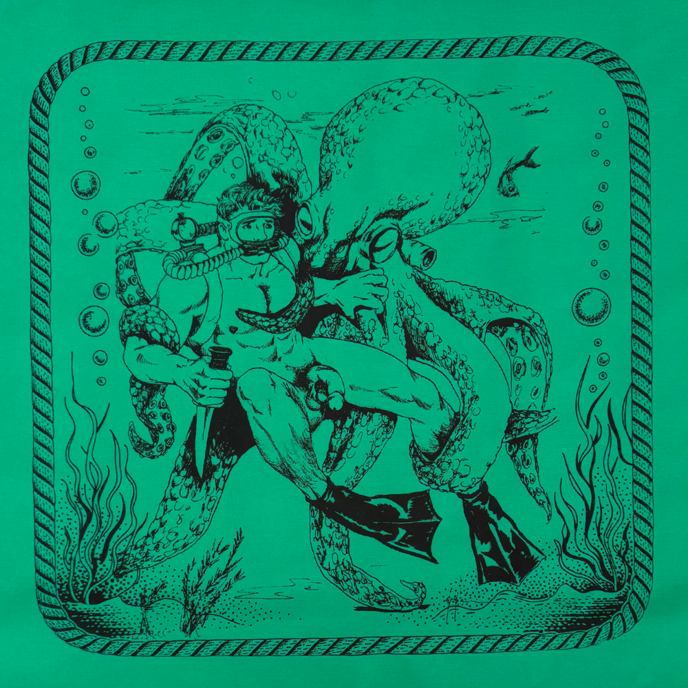 Diver & Squid by Dom Etienne Orejudos