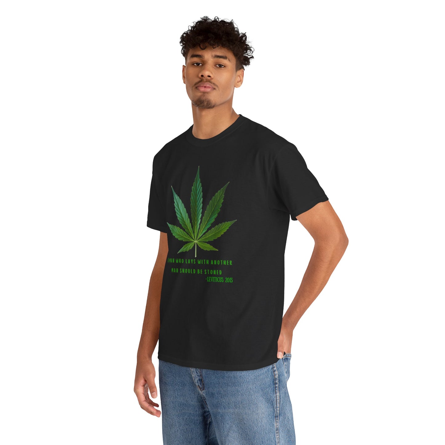 Gay Weed T-Shirt – Leviticus Satire Tee – Queer Bible Protest