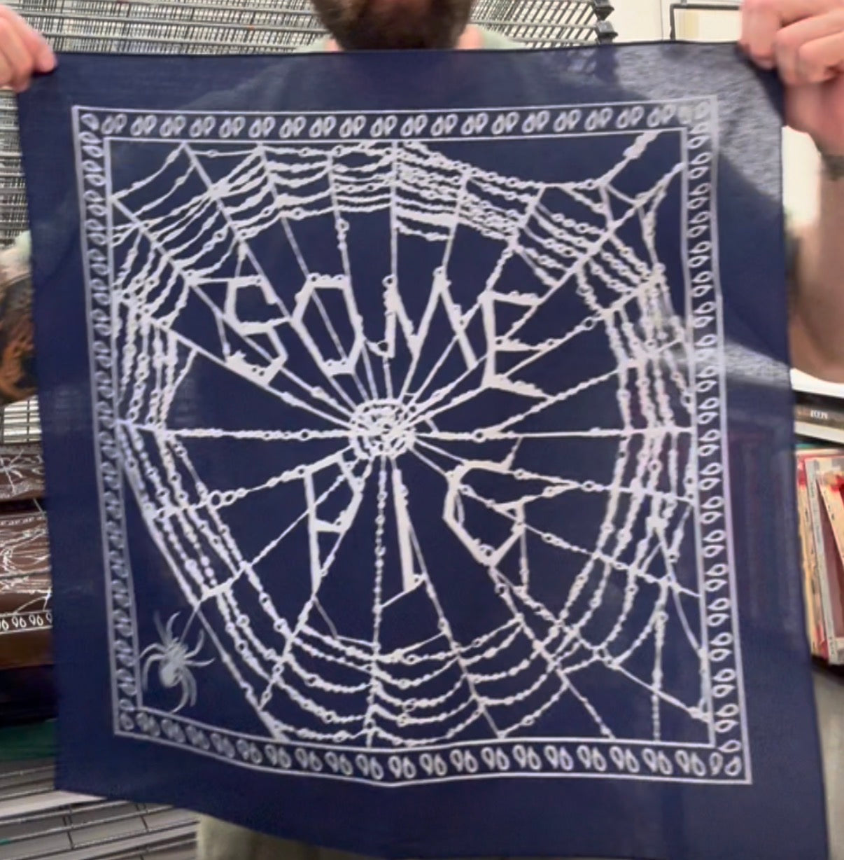 Some Pig Spider Web Bandana