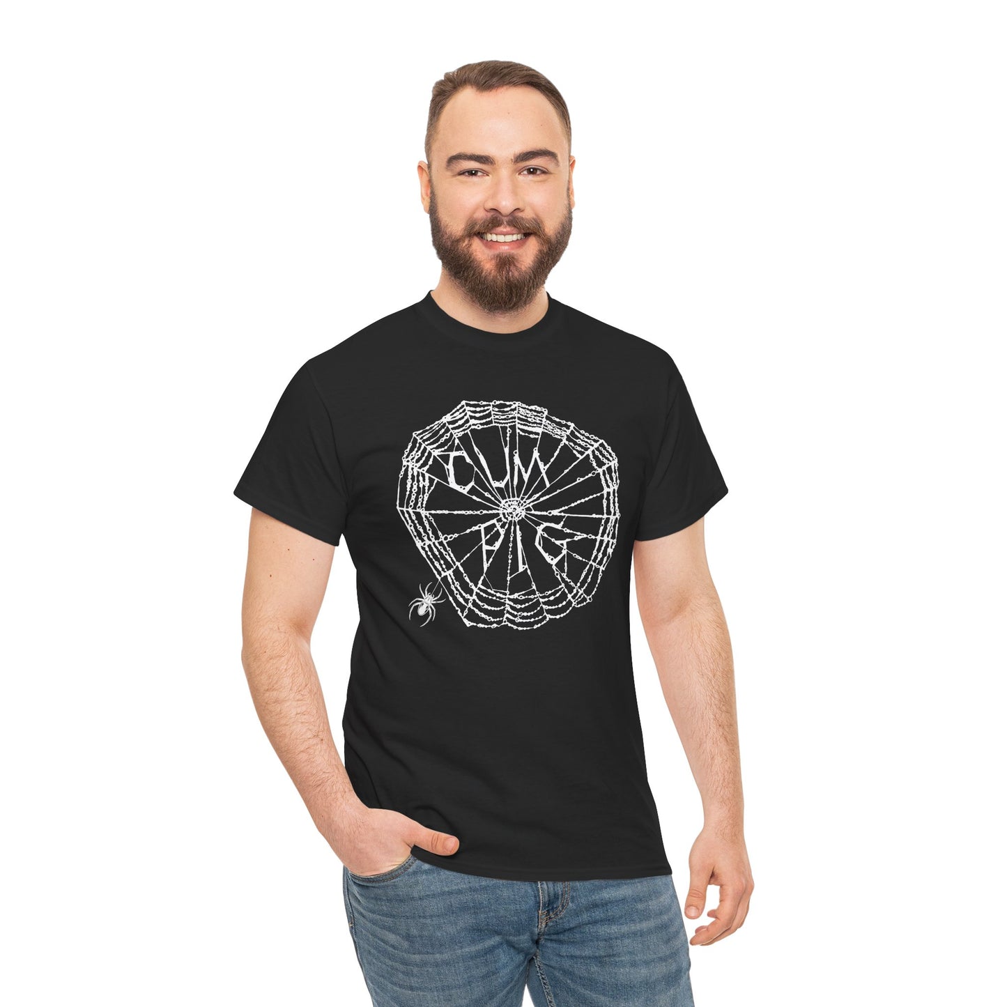Cum Pig Parody Spiderweb Tee