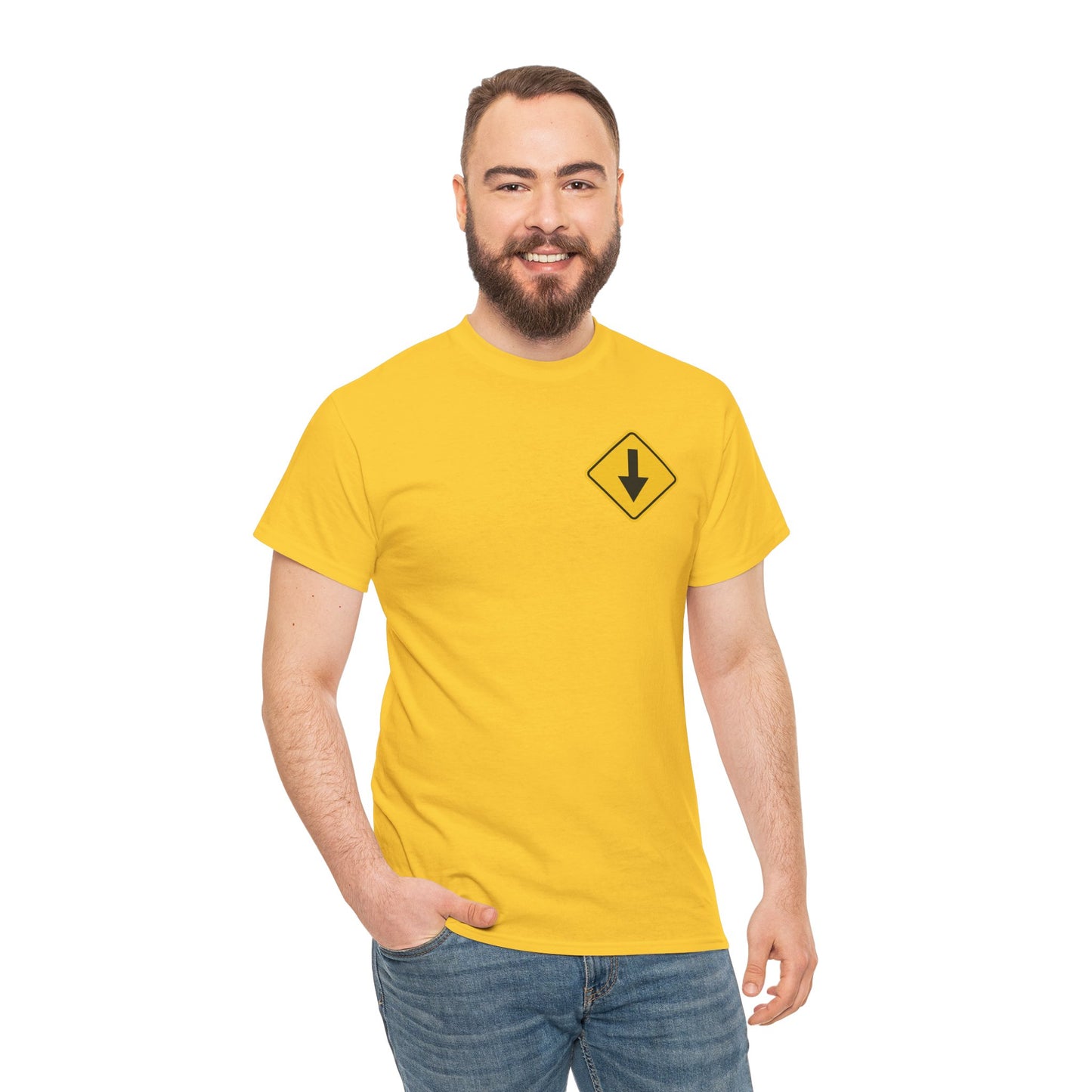 Bottom Down Arrow Road Sign T‑Shirt