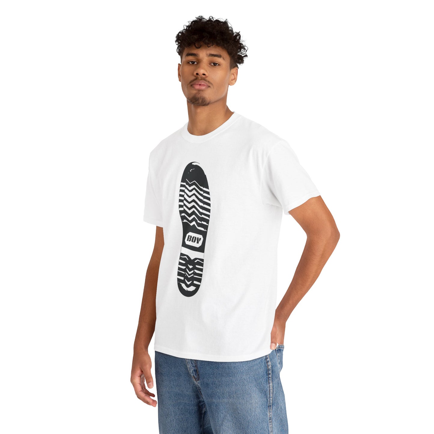Boy Boot Tread Tshirt | Leather Kink Fetish Sub Tee | BDSM Bondage T-shirt | Gay Fetishwear Shirt | Queer Leather Streetwear