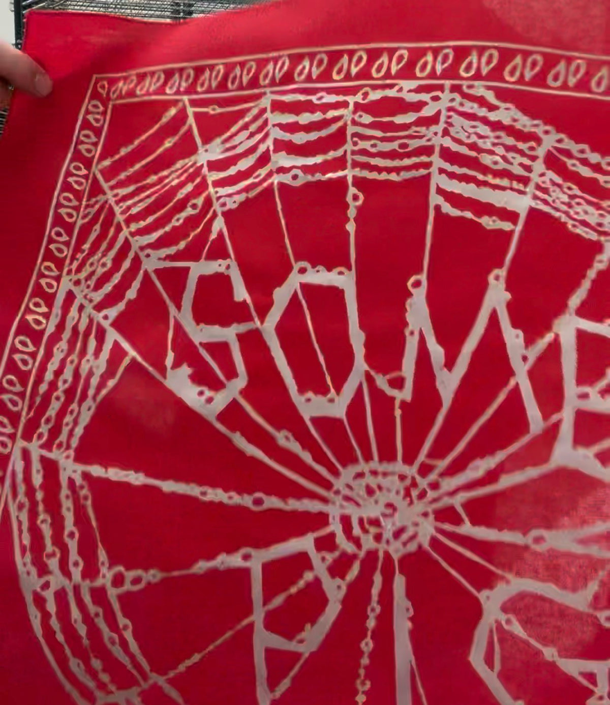 Some Pig Spider Web Bandana