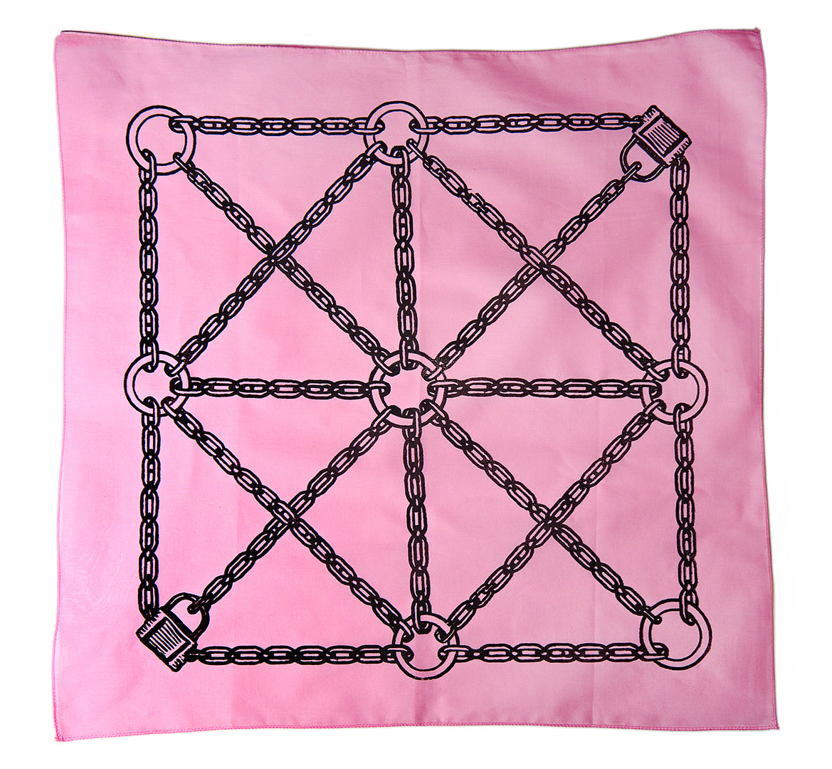 Chain & Padlock Grid Bandana