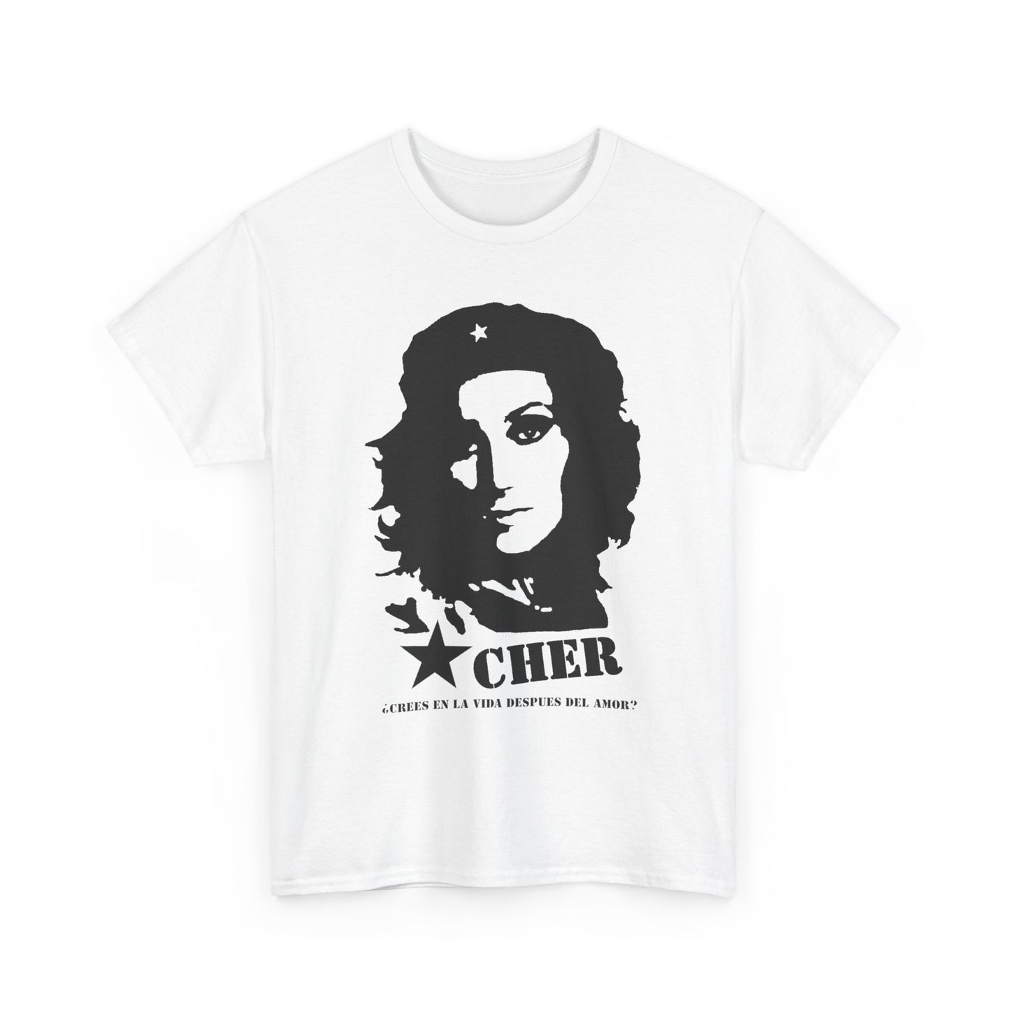 Cher portrait Life After Love lyric t-shirt in white