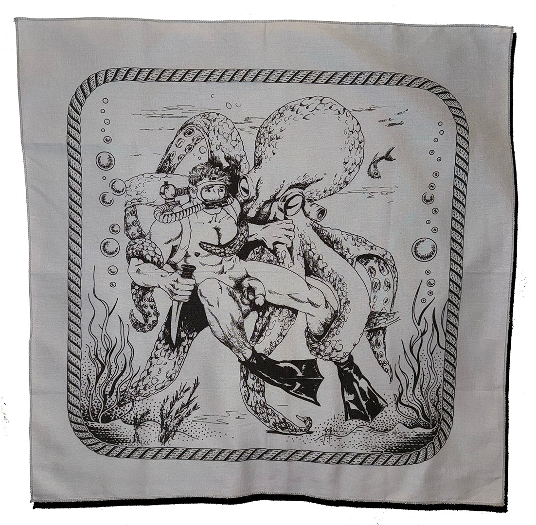 Diver & Squid Bandana — Art by Dom “Etienne” Orejudos