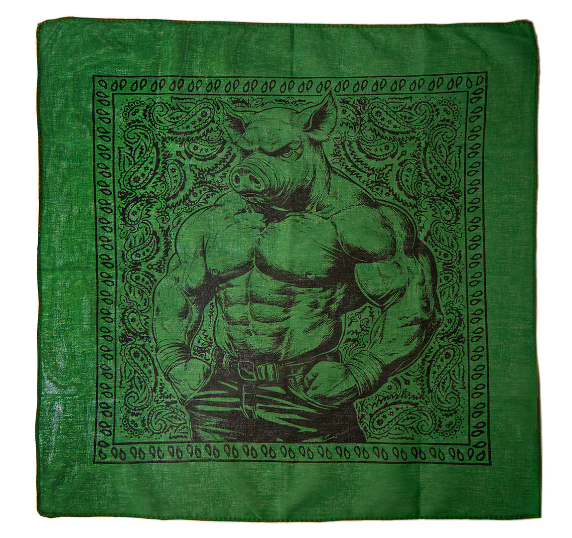 Muscle Pig Bandana — Bara Illustration