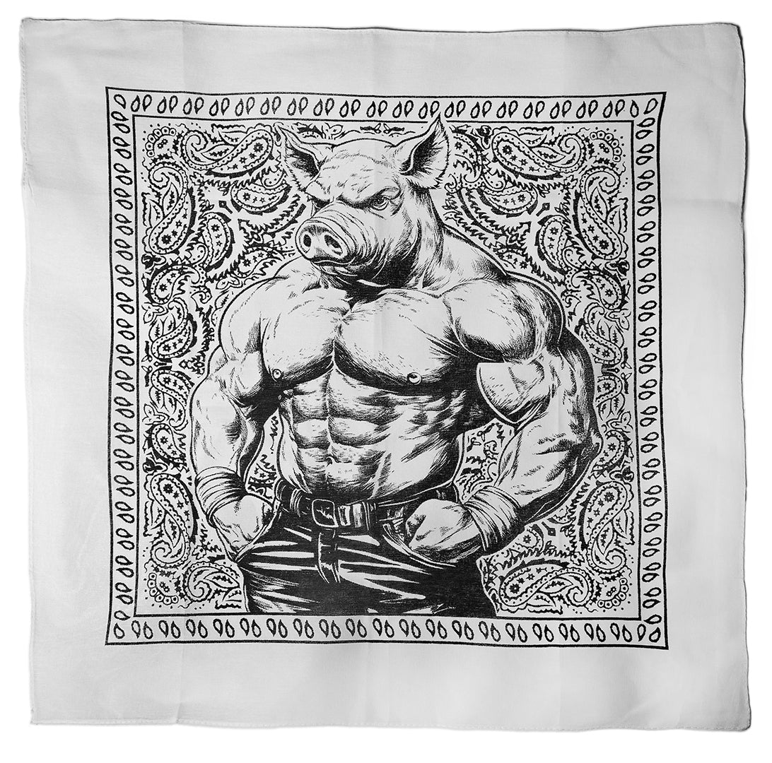 Muscle Pig Bandana — Bara Illustration