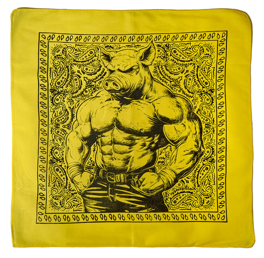 Muscle Pig Bandana — Bara Illustration